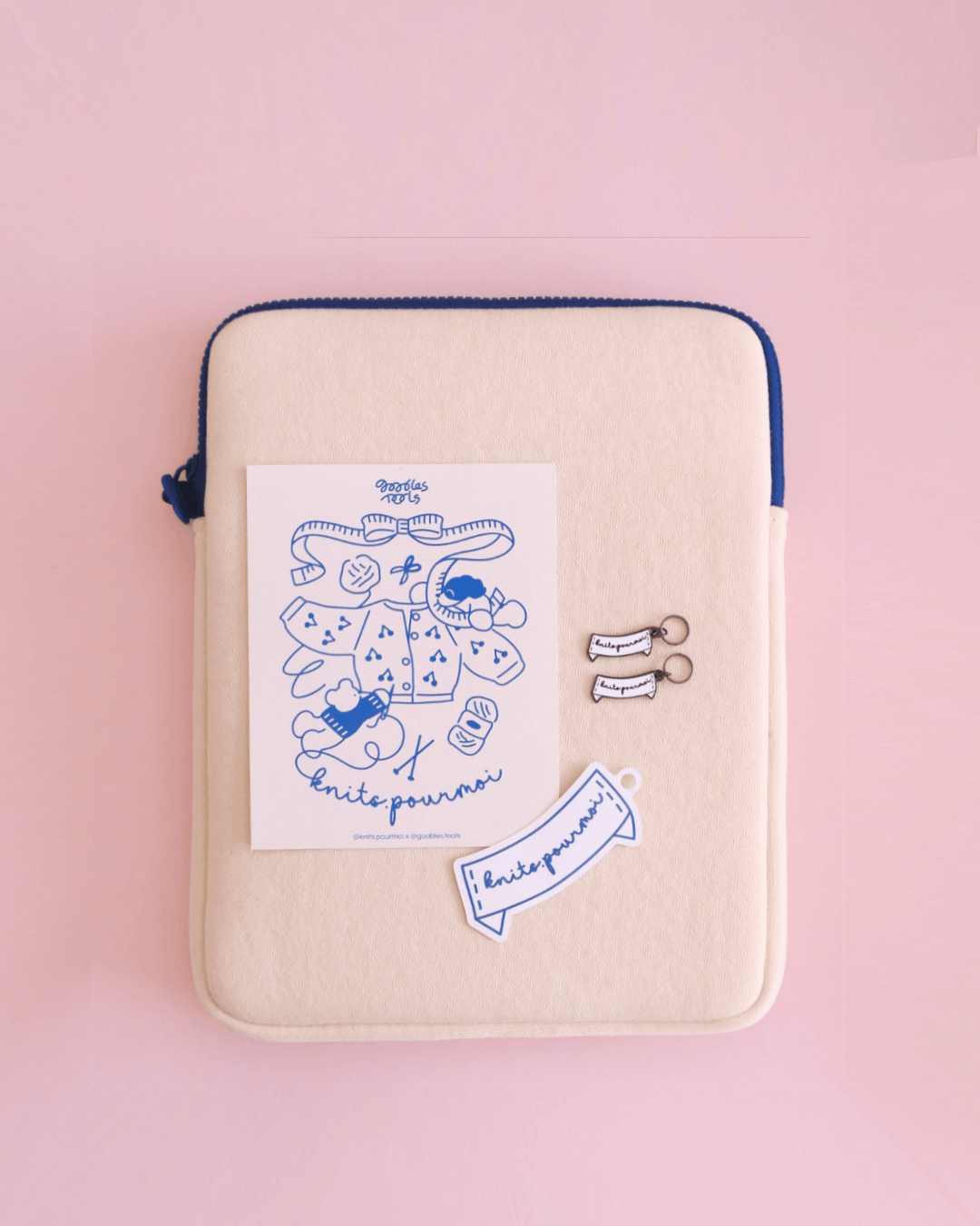 Goobles x Knits.pour moi :: IPad Case + Stitch Marker (2ea) SET