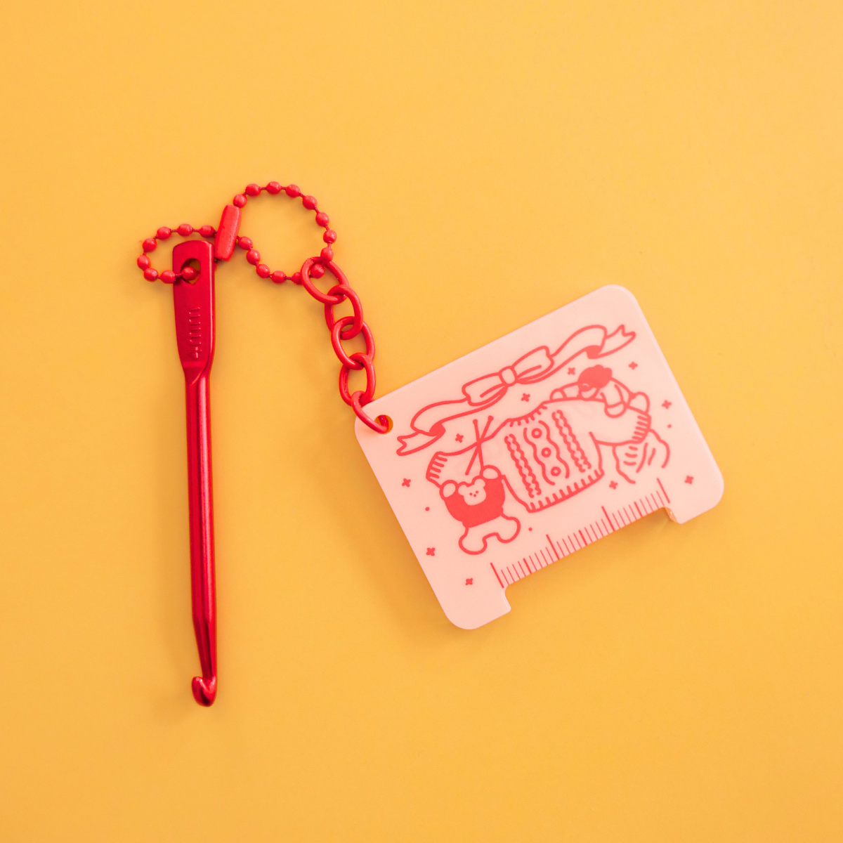 SOS Crochet Keychain