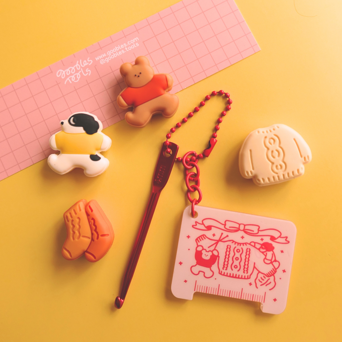 SOS Crochet Keychain