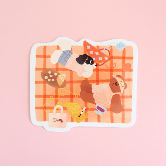 Vinyl Sticker : Picnic Knitting