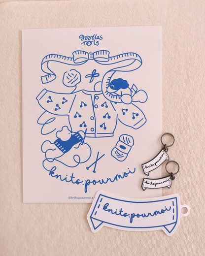 Goobles x Knits.pour moi :: IPad Case + Stitch Marker (2ea) SET
